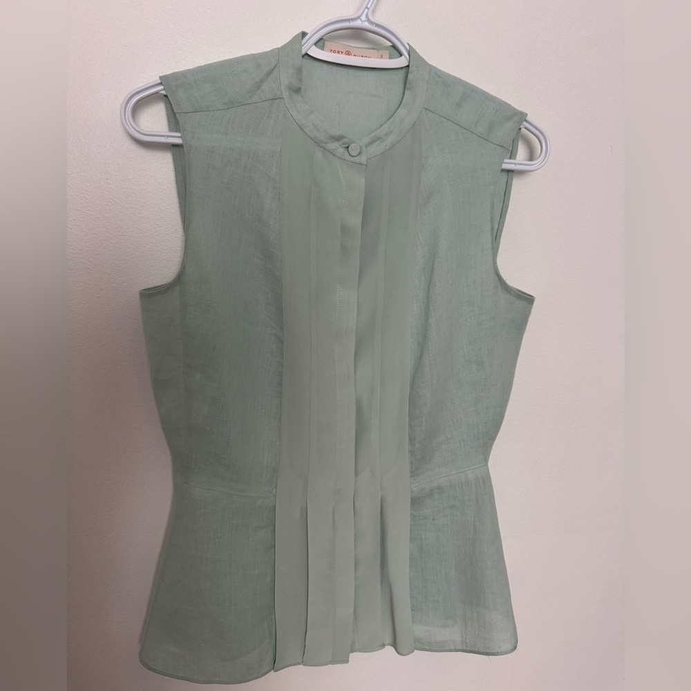 Tory Burch Linen and Silk Blouse - Picture 2 of 8